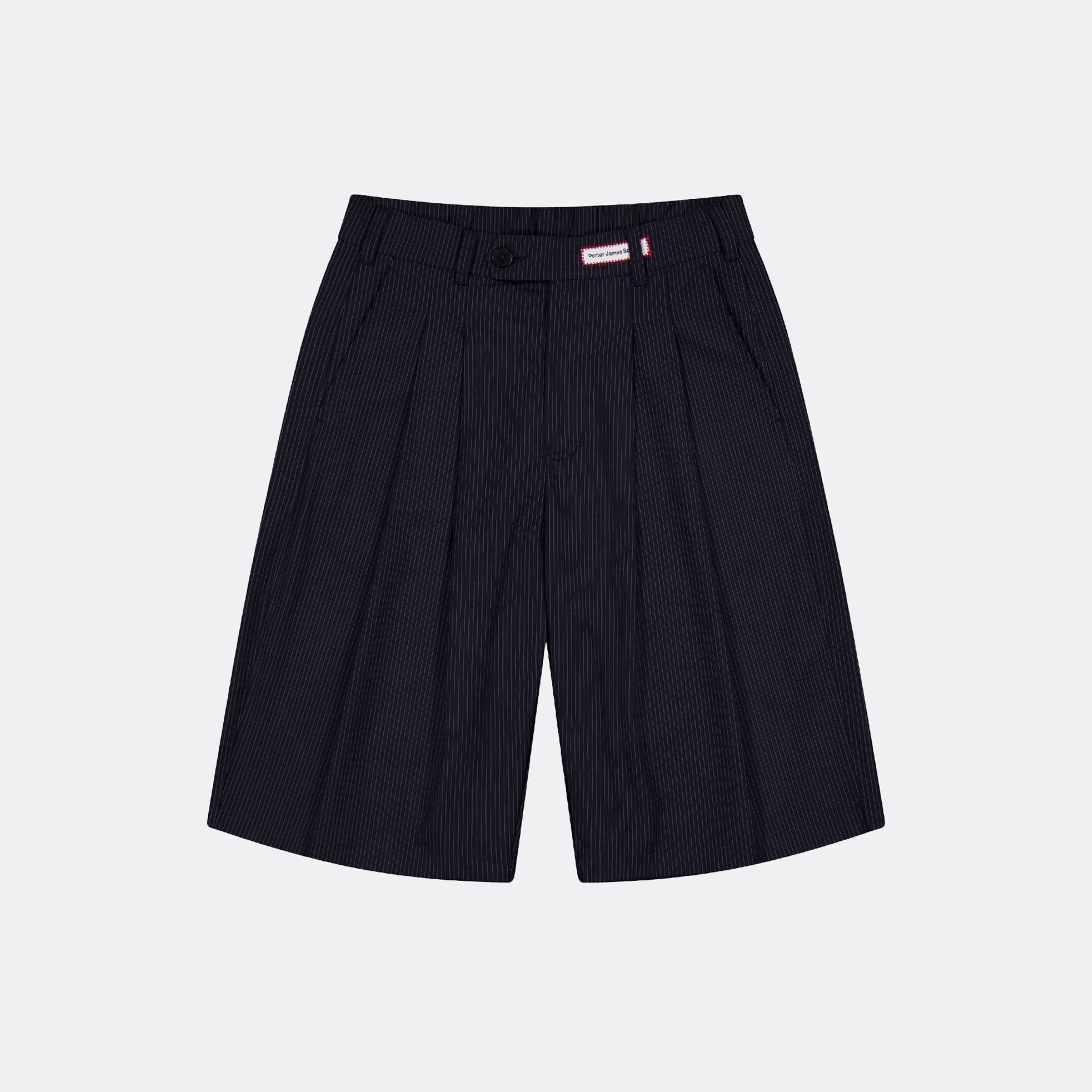 Double-Pleated Shorts